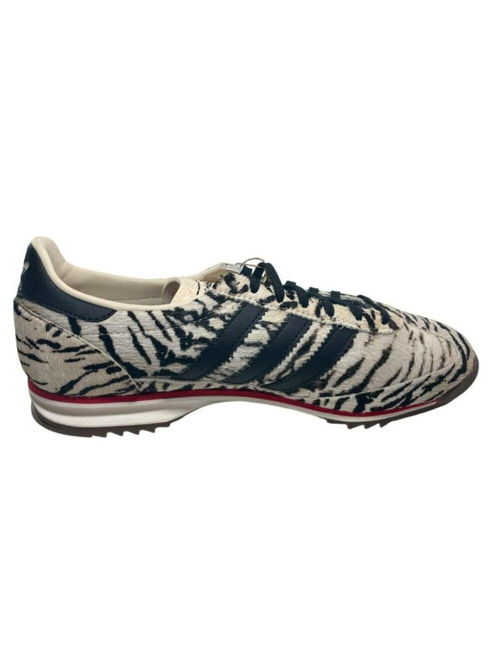 Adidas SL 72 OG Zebra Print Sneakers White/Black Pony Hair Women's Size 8.5 NIB - Picture 2 of 10